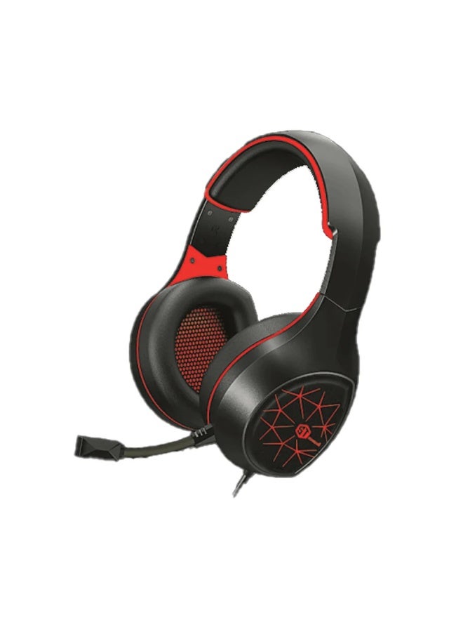 سماعة رأس ستريو للألعاب GM-2100R USB-A 7.1 LED من ST STANDARD - أسود/أحمر - Image 2