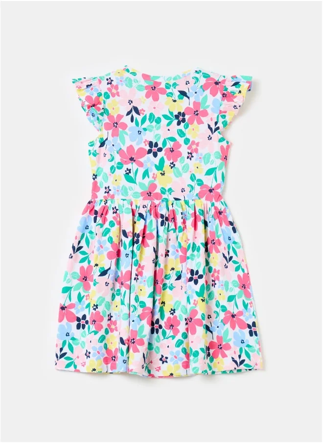 او في اس Ovs Aop Dress    Optical Whit
