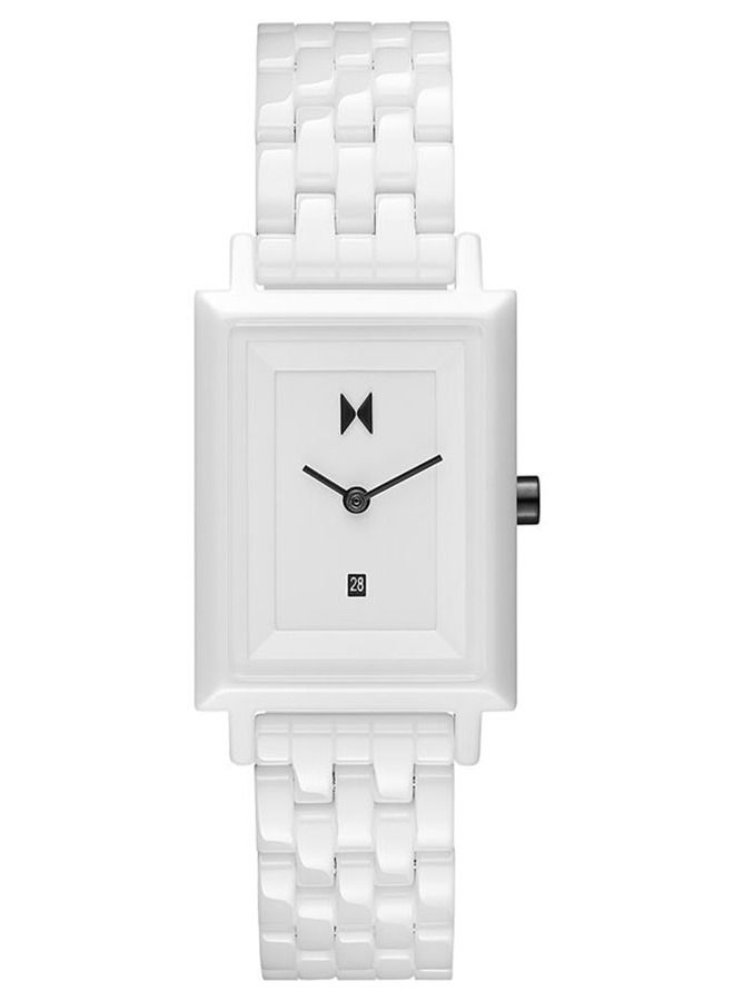 MVMT Women's Analog Square Shape Ceramic Wrist Watch 28000205-D - 26 Mm - Image 1