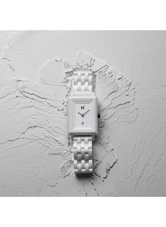 MVMT Women's Analog Square Shape Ceramic Wrist Watch 28000205-D - 26 Mm - Image 4