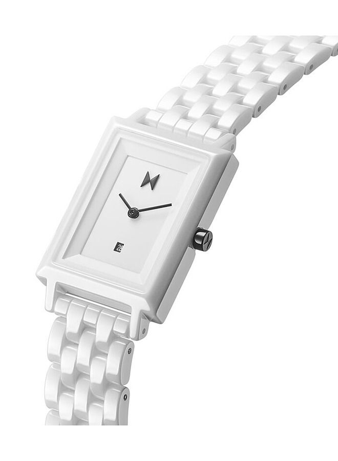 MVMT Women's Analog Square Shape Ceramic Wrist Watch 28000205-D - 26 Mm - Image 2