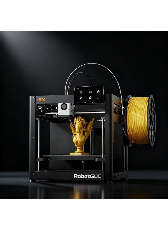 robotgcc Professional 3D Printer FDM High Speed Desktop Machine | 600mm/s Rapid Prototyping 3D Printer | Auto Leveling Filament Sensor Power Resume WiFi Control | PLA PETG TPU ABS Nylon Compatible Printing System