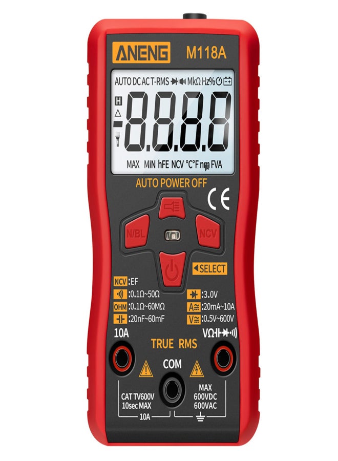 ANENG M118A Auto Ranging Digital Multimeter High-Accuracy TRMS 6000 Counts Voltage Current Ohm Capacitance Diode Multi Tester - Image 1