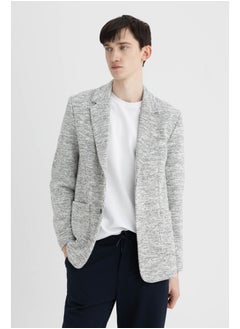 DeFacto Man Smart Casual Modern Fit Mono Neck Blazer  - Image 3