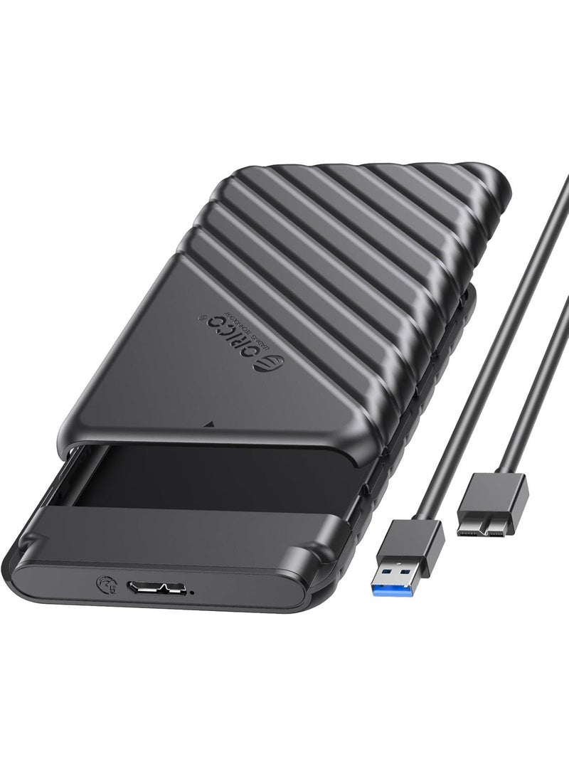 ORICO 2.5 inch External Hard Drive Enclosure USB 3.0 to SATA III for 7mm and 9.5mm SATA HDD SSD Tool Free [UASP Supported] Black (25PW1-U3) - Image 1