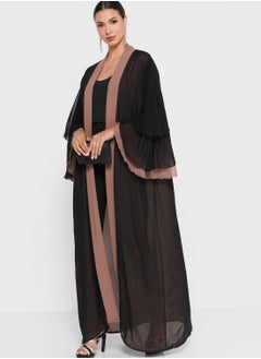 Khizana Panelled Front Abaya With Sheila  - Image 1