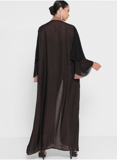 Khizana Panelled Front Abaya With Sheila  - Image 2