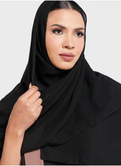 Khizana Panelled Front Abaya With Sheila  - Image 4