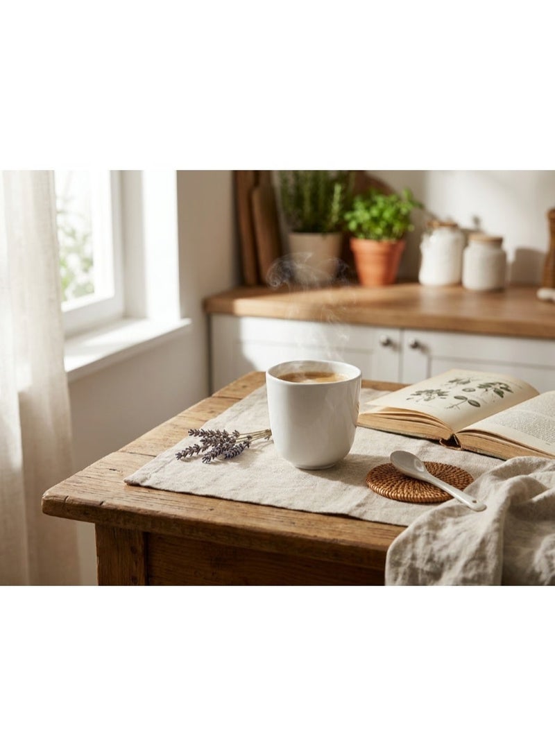 Ariane Earth Ivory Fine Porcelain Handleless Cup 27cl, Premium Non-Stackable Porcelain Cup - Image 2