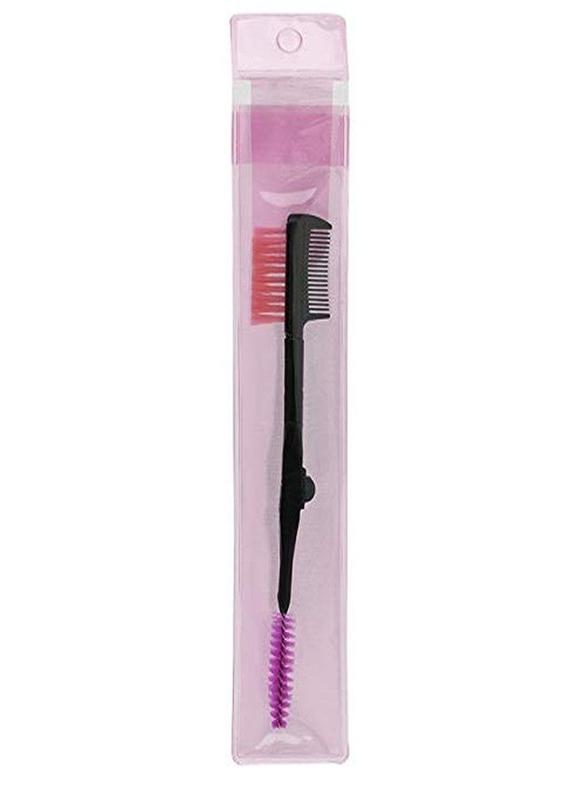 Gugzy Double-end Folding Eyelash Comb Separator Mascara Lift Curl Metal Beauty Eyes Makeup Tool Eyelashes Comb (Pink) - Image 2