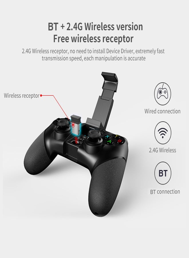 Ipega Gamepad PG-9076 BT 2.4G Wireless Game Console Controller Mobile Trigger Gaming Handle Joystick for Android TV PC P3  Black - Image 3