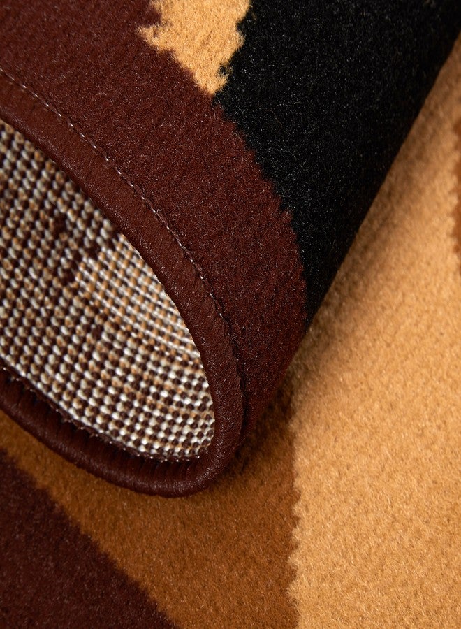 Home Dynamix Premium Rizzy Contemporary Abstract Border Runner Area Rug, Brown/Beige, 1'9"x7'2" - Image 3