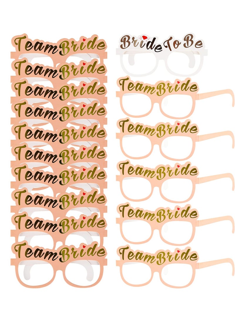 Rose Gold Team Bride Glasses - 16 Pack Hen Party Accessories, Bride-to-Be Glasses, Bachelorette Party Props, Fun Decorations for Hen Do Night Celebrations. - Image 1