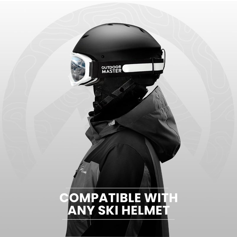 OutdoorMaster OTG Ski Goggles - Over Glasses Ski/Snowboard Goggles for Men, Women & Youth - 100% UV Protection (Stripe Frame + VLT 11.7% Grey Lens) - Image 5