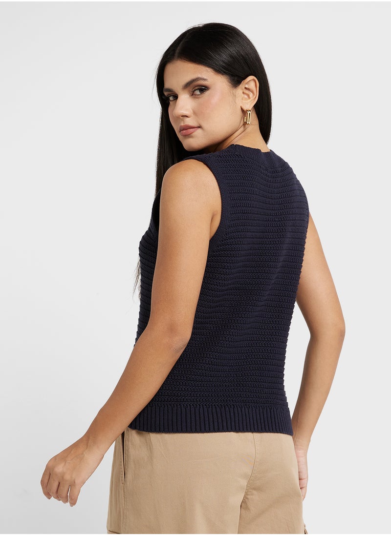 French Connection Crew Neck Vest Cardigan  - Image 2