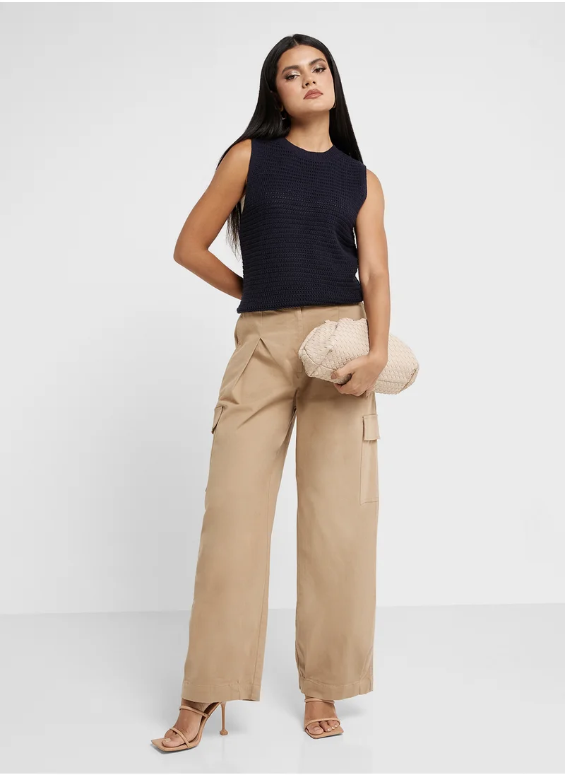 French Connection Crew Neck Vest Cardigan