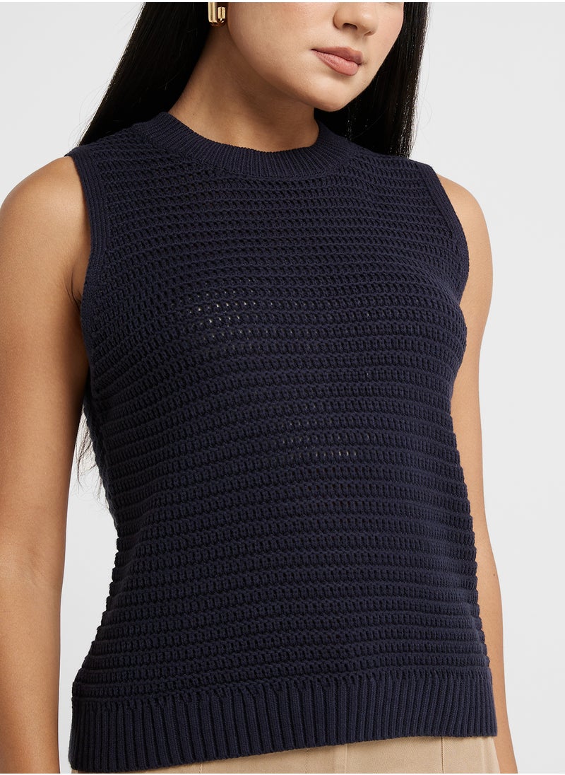 French Connection Crew Neck Vest Cardigan  - Image 3