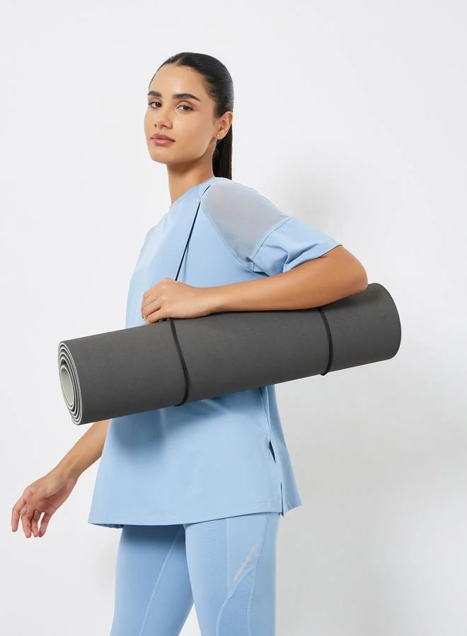 Styli Active 2-Way Usable Textured Yoga Mat with Carry On Strap, 183x61x0.6cm