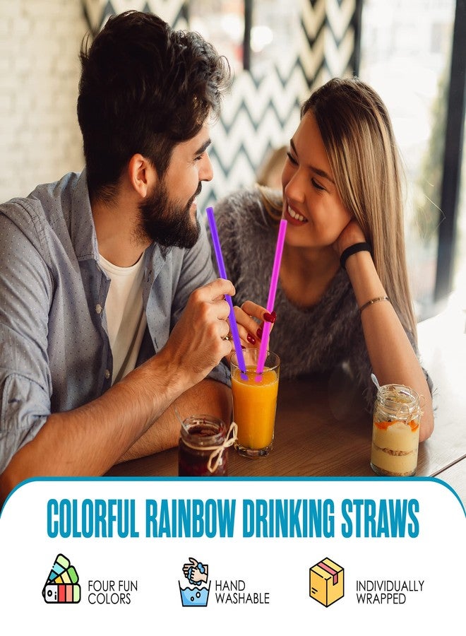 هاوسابلز شفاطات سموثي، شفاطات بوبا، شفاطة ميلك شيك جامبو، للميلك شيك، كبيرة، عريضة، شاي الفقاعات، للاستخدام مرة واحدة، سميكة، كبيرة، للشرب، قطر 0.5 بوصة، بلاستيكية، متعددة الألوان، عبوة من 100 قطعة، طول 10.5 بوصة - Image 4