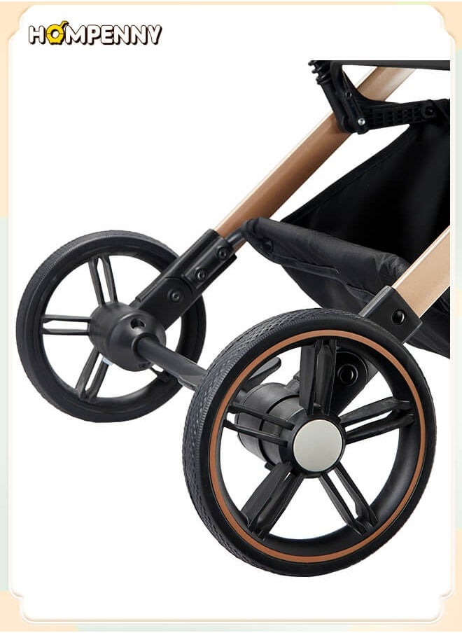 Hompenny - Lightweight Travel Baby Stroller with Cup Holder｜Premium Design｜Four-Wheel Suspension｜One-Hand Foldable and Cabin-Approved｜Multi-Angle Adjustment｜Supports up to 60kg｜Suitable for 0–6 Years - Image 1