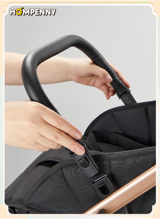 Hompenny - Lightweight Travel Baby Stroller with Cup Holder｜Premium Design｜Four-Wheel Suspension｜One-Hand Foldable and Cabin-Approved｜Multi-Angle Adjustment｜Supports up to 60kg｜Suitable for 0–6 Years - Image 1
