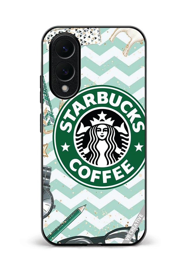 VR CREATIVE Protective Case Cover For Samsung Galaxy S25 Edge Starbucks Coffee Design Multicolour