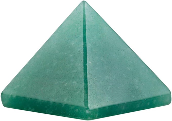 NATURAL STONE PYRAMID, HEALING CRYSTAL POINT GEMSTONE ENERGY GENERATOR REIKI METAPHYSICAL DECORATION FIGURINE GREEN AVENTURINE, 1-1 1/8 INCH