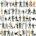 Evemodel P8710 50pcs 187 HO Scale Railway Model Worker Well Painted Figures with Bucket and Ladder Miniature 2cm High People Tiny World - Image 3