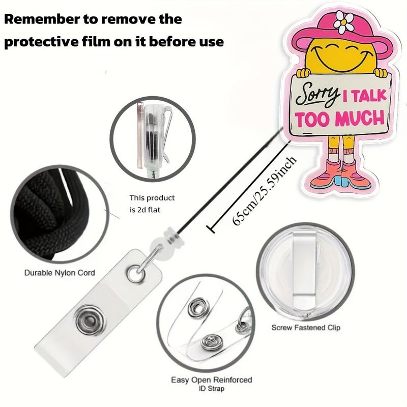 Creative Retractable Badge Holder 1pc for Nurses Doctors Healthcare Professionals Employees - Image 4