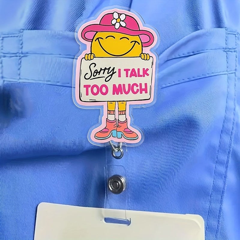 Creative Retractable Badge Holder 1pc for Nurses Doctors Healthcare Professionals Employees - Image 1