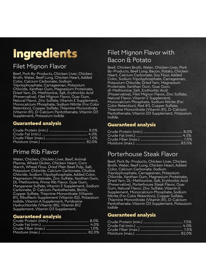 CESAR Adult Soft Wet Dog Food Steak Lovers Variety Pack with Real Meat, (24) 3.5 oz. Trays - Image 3