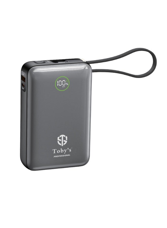 Toby's Toby’s Professional 65W 1000mAh Fast Charging Power Bank – Ultra-Compact 15cm Portable Battery Pack with Quick Charge, CE Certified, Flight Safe for Smartphones & Small Devices - Image 1