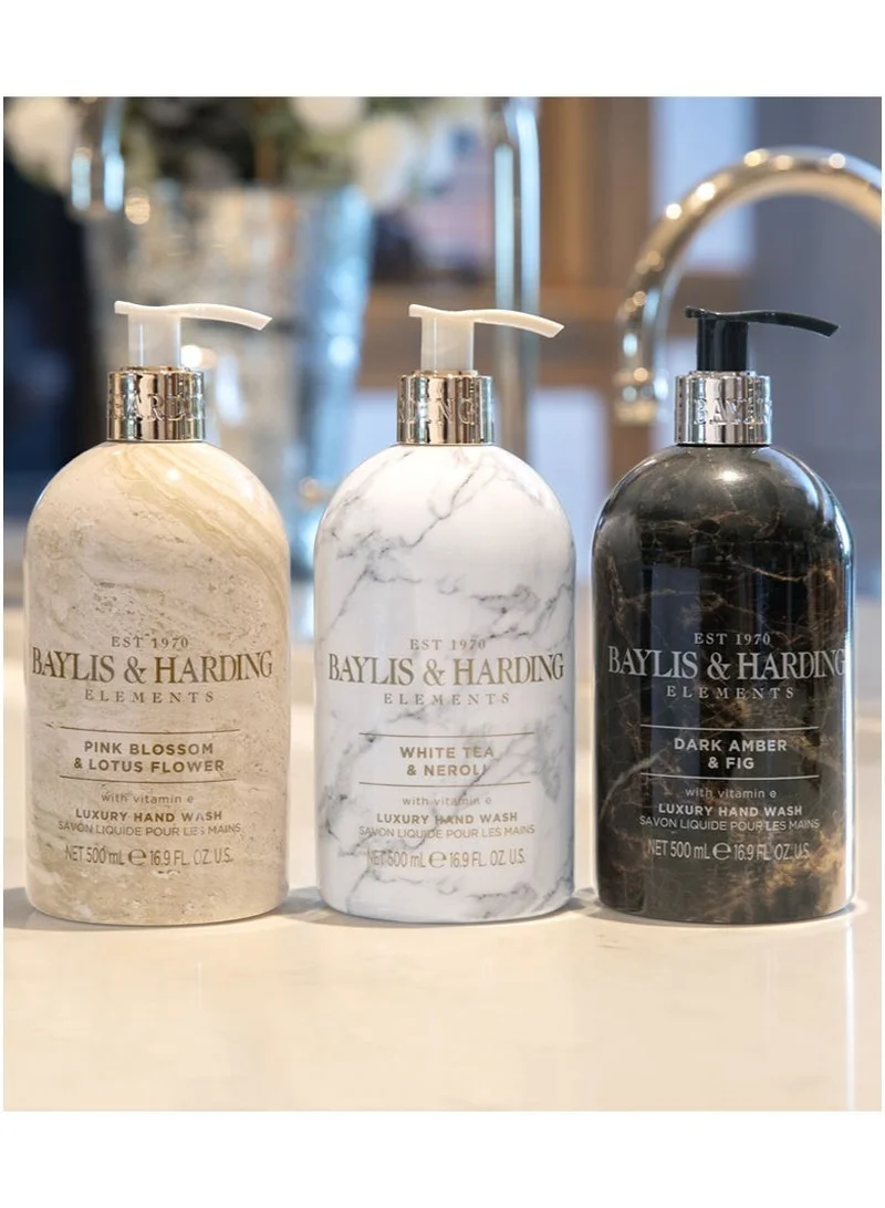 Baylis & Harding  Elements Dark Amber and Fig Hand Wash, 500ml | Vegan | Enriched in Vitamin E | Nourishing, Hydrating and Moisturising Formula | Paraben Free  | Best Price UAE