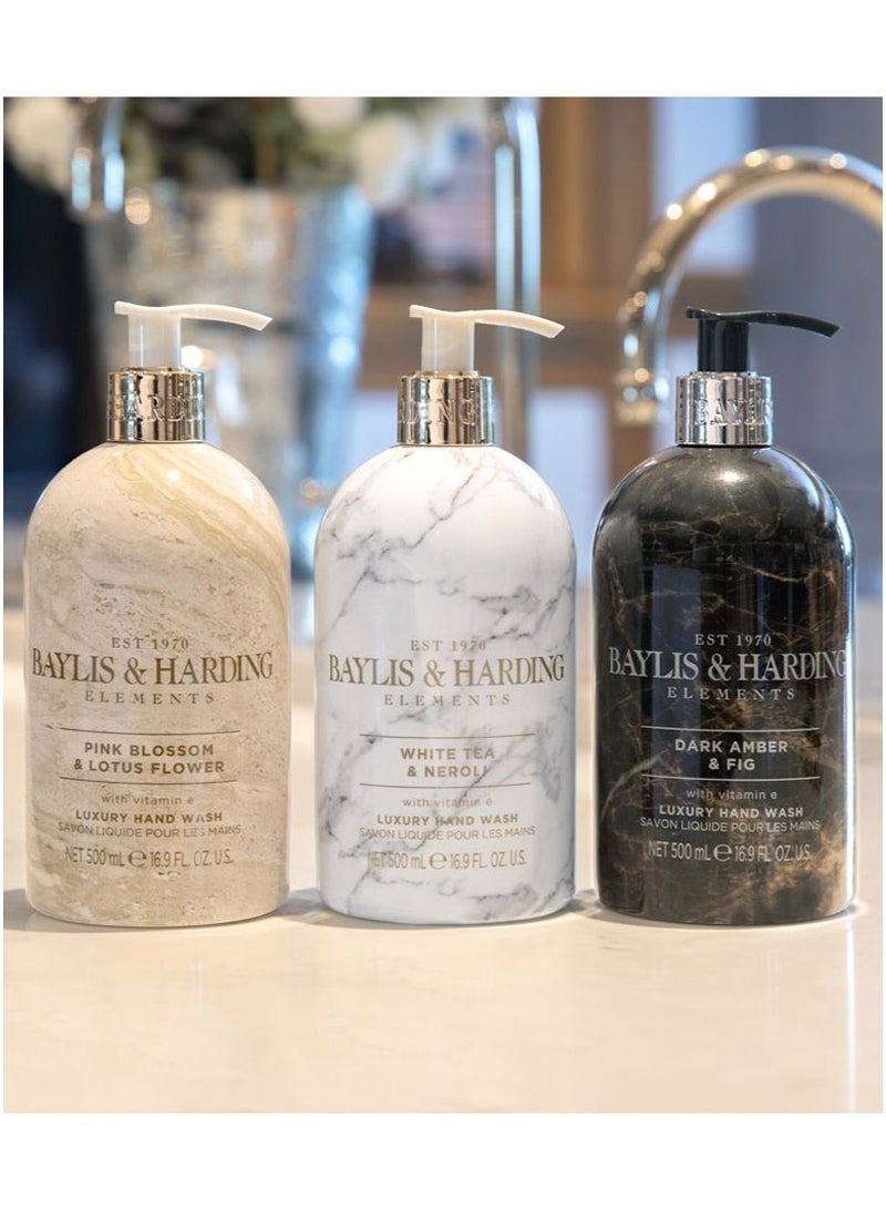 Baylis & Harding Elements Dark Amber and Fig Hand Wash, 500ml | Vegan | Enriched in Vitamin E | Nourishing, Hydrating and Moisturising Formula | Paraben Free - Image 5