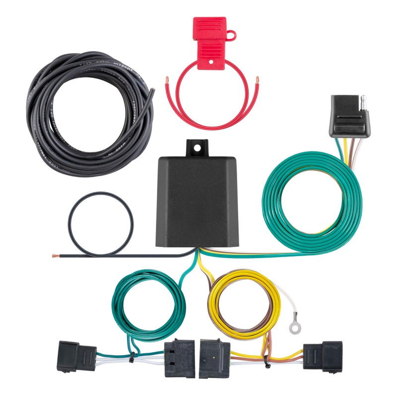 CURT 56329 VehicleSide Custom 4Pin Trailer Wiring Harness Fits Select Ford Edge Escape Freestar Lincoln MKX Mazda Tribute Black