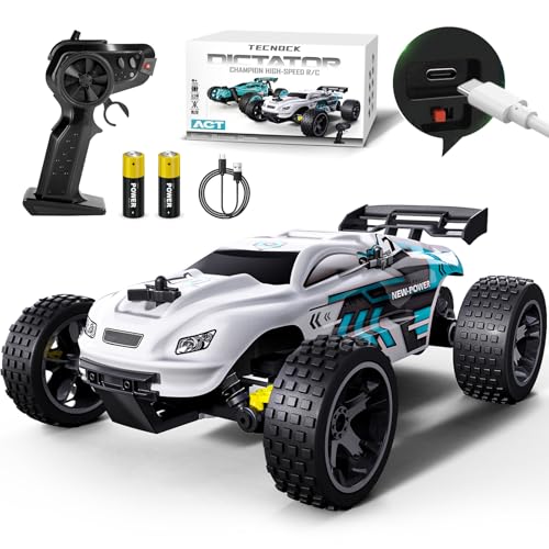 Tecnock RC Cars Remote Control Car for Kids 118 Scale 20 KMH 2WD Offroad Buggy 24GHz RC Racing Car with USBC Easy Charging  50 Mins Playtime Toys Gifts for Boys  Girls - Image 1