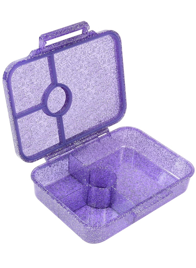 ESSEN Tritan Bento Lunch Box for Kids Girls - Purple Glitter Unicorn - Image 3
