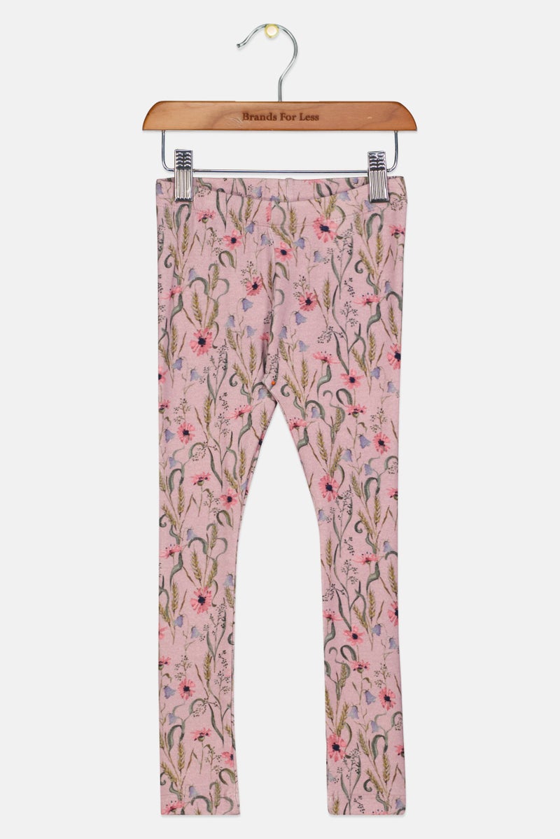 NAME IT Toddlers Girl Floral Print Pull On Leggings, Multicolor - Image 1