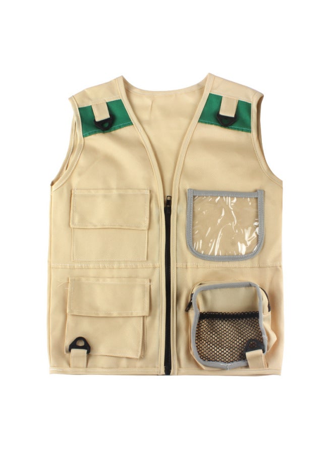 Outdoor Adventure Children Role Playing Cosplay Costume Playing Explorer Vest Suit Free Shipping-Color:NO.189-3 Vest Clothes (opp Packaging Without Hat)  - Image 3