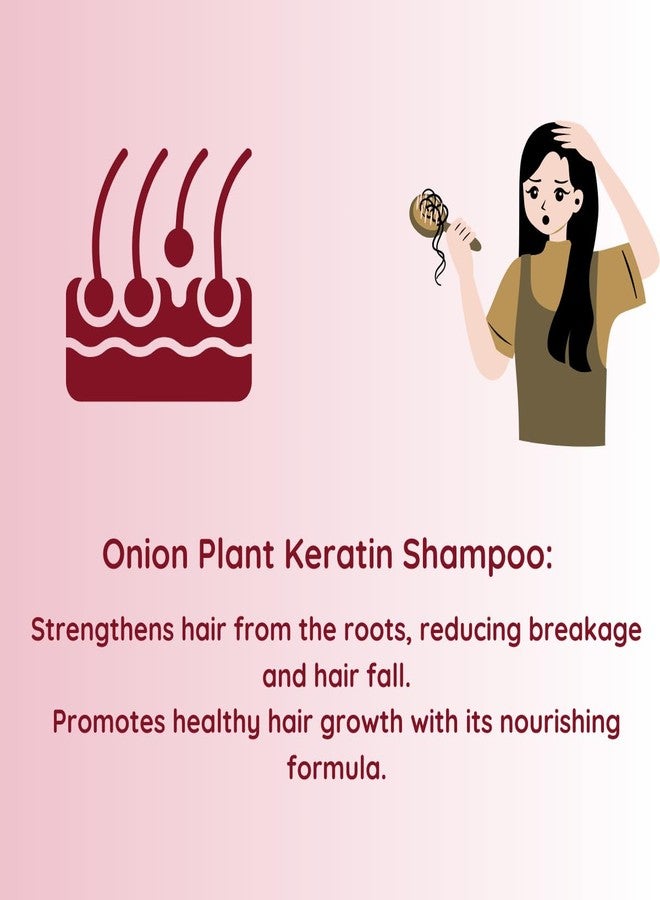 Treezio Onion Oil & Plant Keratin Shampoo - for Hair fall Control & Hair Growth | No Paraben No Silicones | For Men & Women (500.00 ml (Pack of 1)) - Image 4