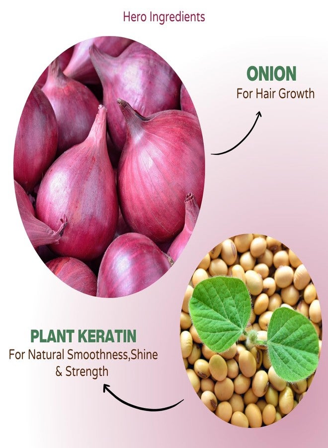 Treezio Onion Oil & Plant Keratin Shampoo - for Hair fall Control & Hair Growth | No Paraben No Silicones | For Men & Women (500.00 ml (Pack of 1)) - Image 3