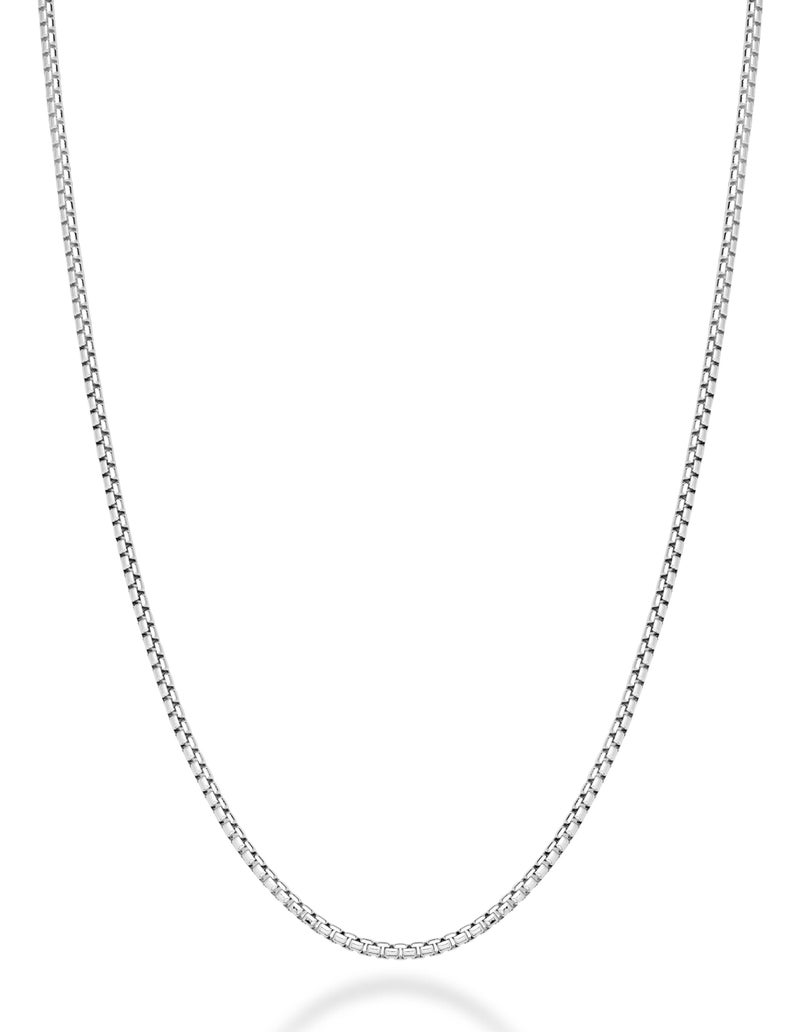 Miabella Italian 925 Sterling Silver Solid 2mm Round Box Chain Necklace for Women Men, Made in Italy (sterling silver, Length 18 Inches) - Image 1
