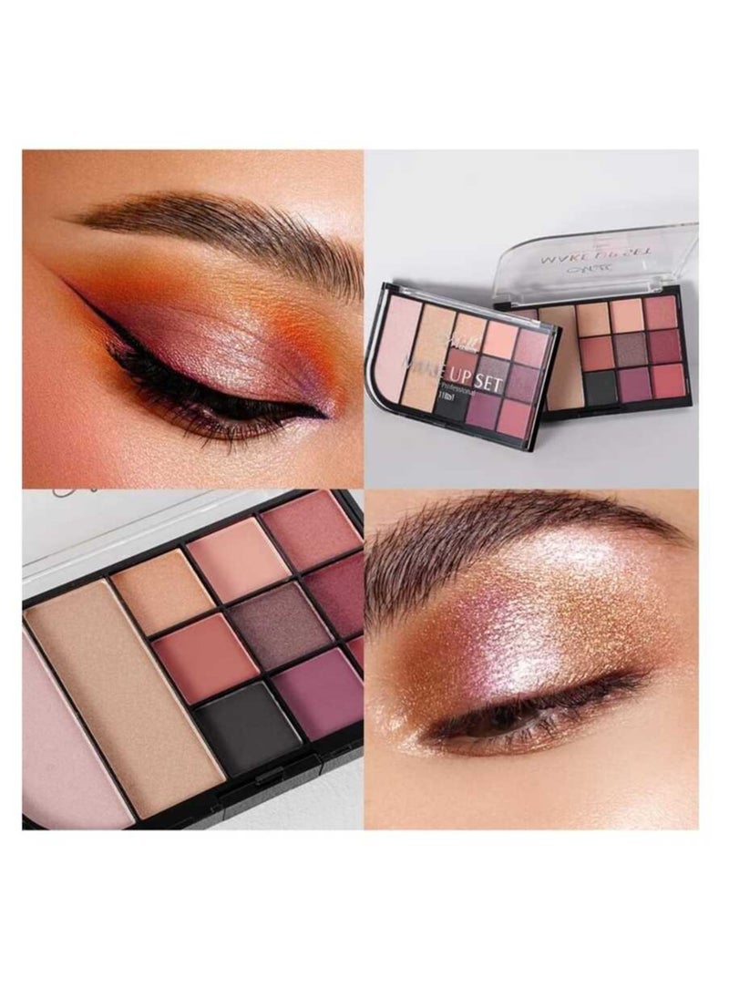 Menow New Makeup Set Palette Eyeshadow & Highlighter - 11 Colors  - Image 3