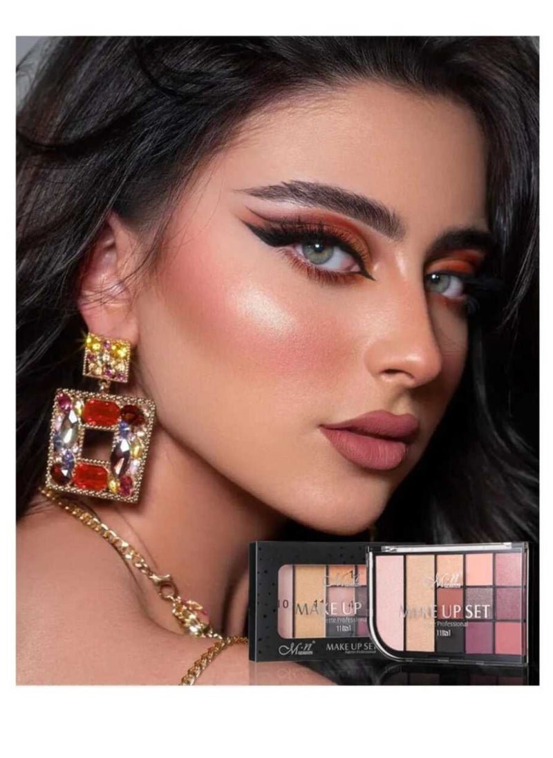 Menow New Makeup Set Palette Eyeshadow & Highlighter - 11 Colors  - Image 4