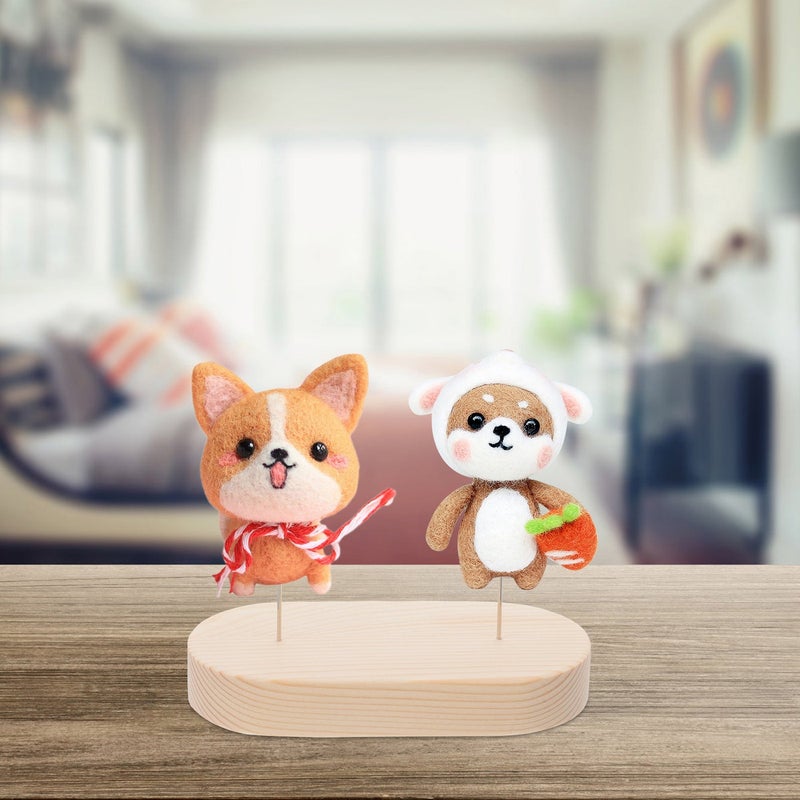 Doll Stand Wood Base Doll Stands Felting Doll Display for Felting Animal Dolls - Image 4