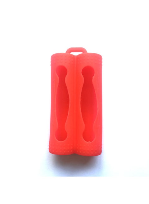 Double-section 18650 Double-section Battery Silicone Case Power Lithium Battery Case Double-Section Anti-drop Collision Anti-short Circuit-Color:Red 18650 Double Battery Silicone Case