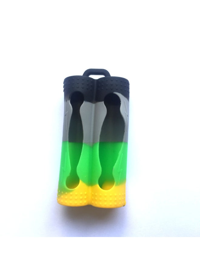 Generic - Double-section 18650 Double-section Battery Silicone Case Power Lithium Battery Case Double-Section Anti-drop Collision Anti-short Circuit-Color:Red 18650 Double Battery Silicone Case - Image 1