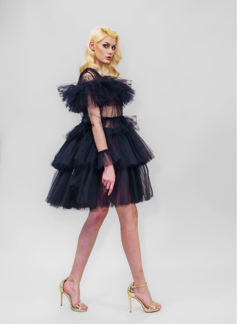 BITOLIA GALLERY Black Ballerina Tulle Dress  - Image 4