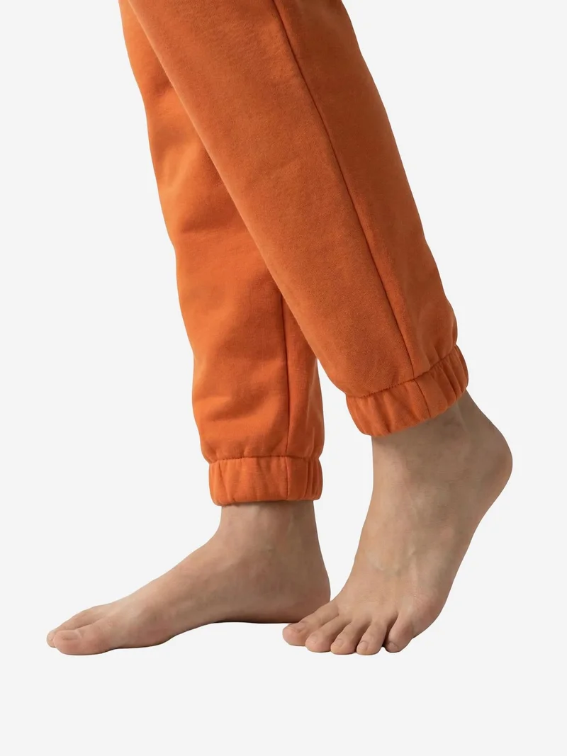 My Fashion Bright Orange MY FASHION Elastic Waist Jogger Sweatpants for Women | Best Price UAE