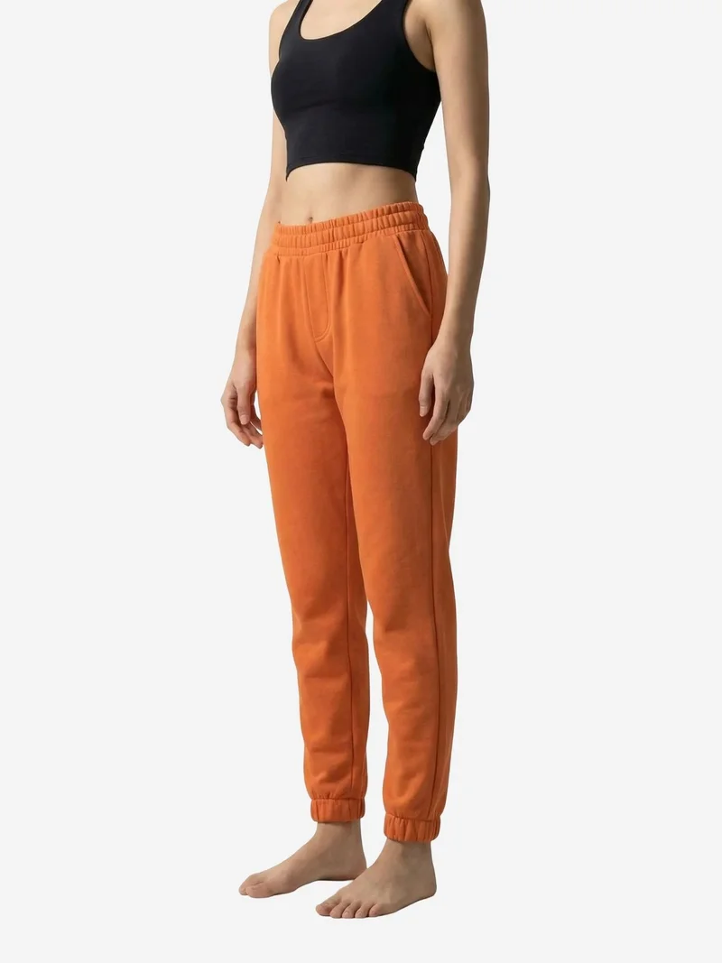 My Fashion Bright Orange MY FASHION Elastic Waist Jogger Sweatpants for Women | Best Price UAE